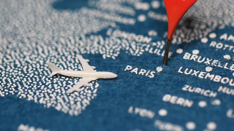 Vue aérienne d’un grand aéroport français